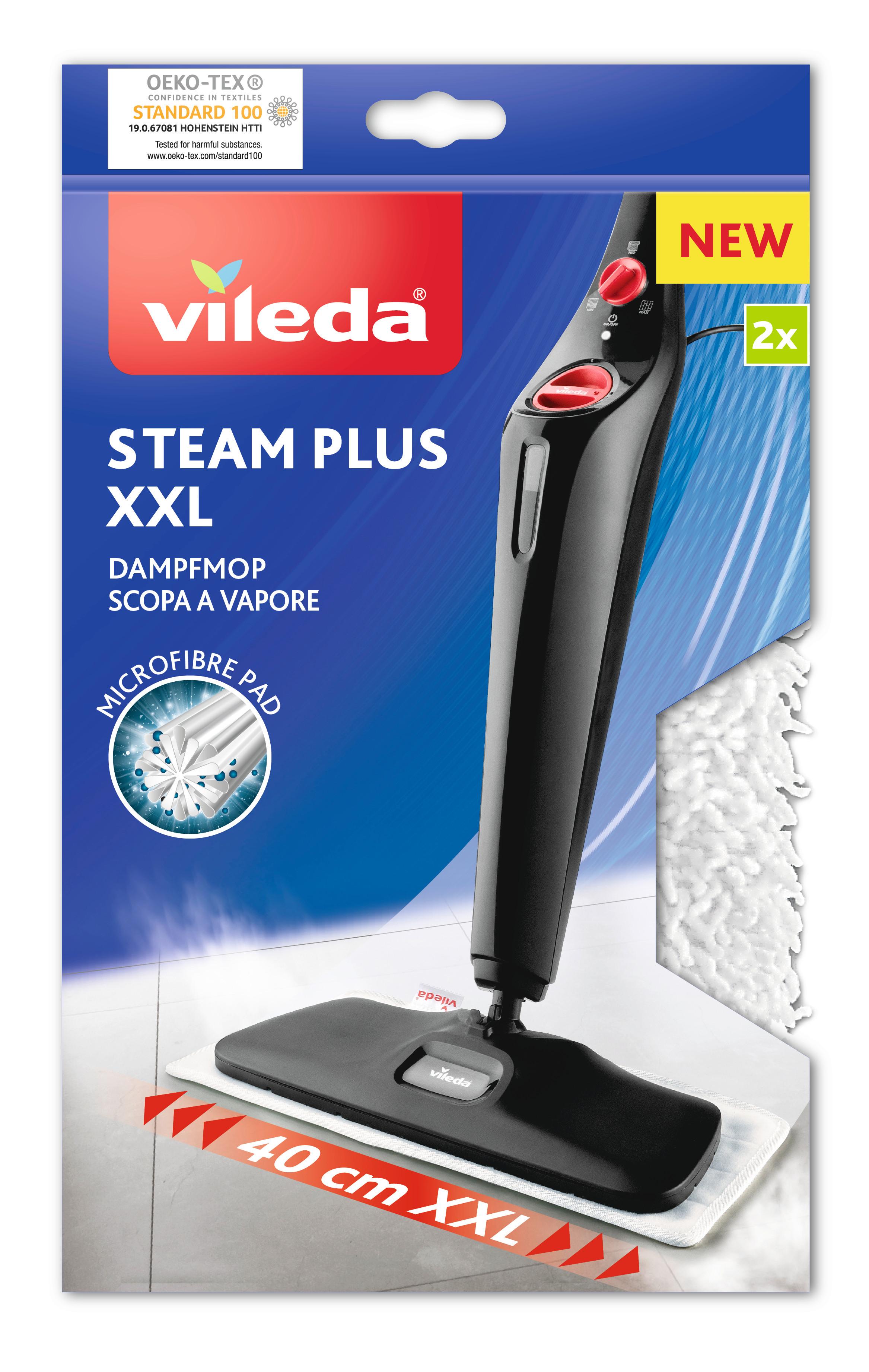 Ersatzmopp Vileda Steam XXL Ersatzbezug - Weiß, Basics, Textil (2,5/17/27,5cm) - Vileda