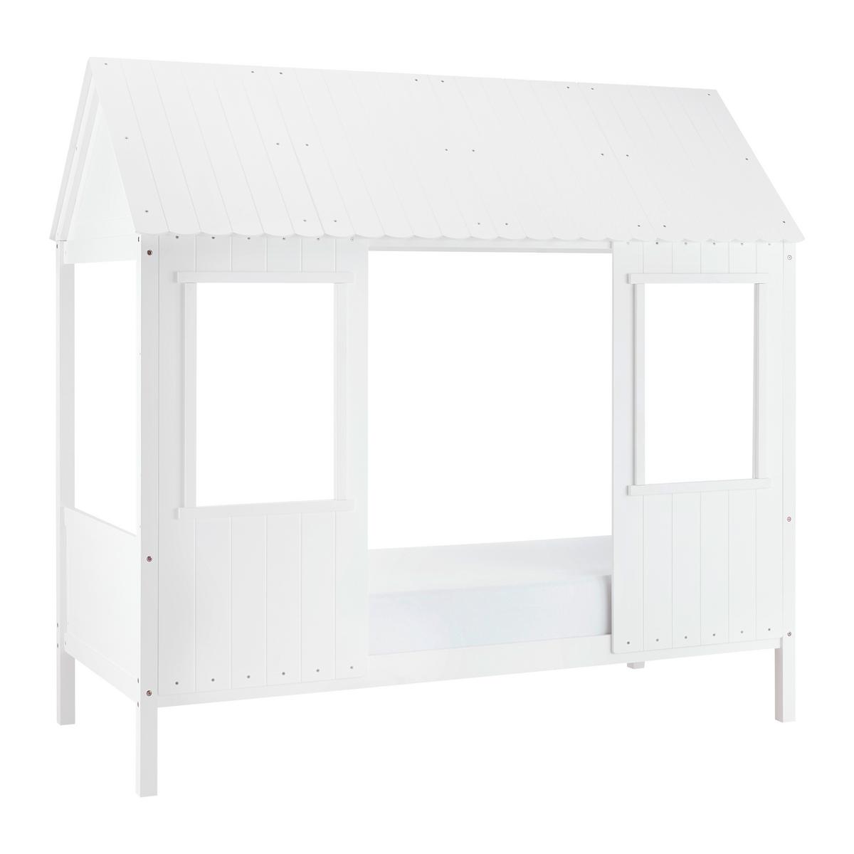 Detská posteľ domček Adana biela - biela/prírodná farba, Modern, drevo (208/197cm) - Bessagi Kids