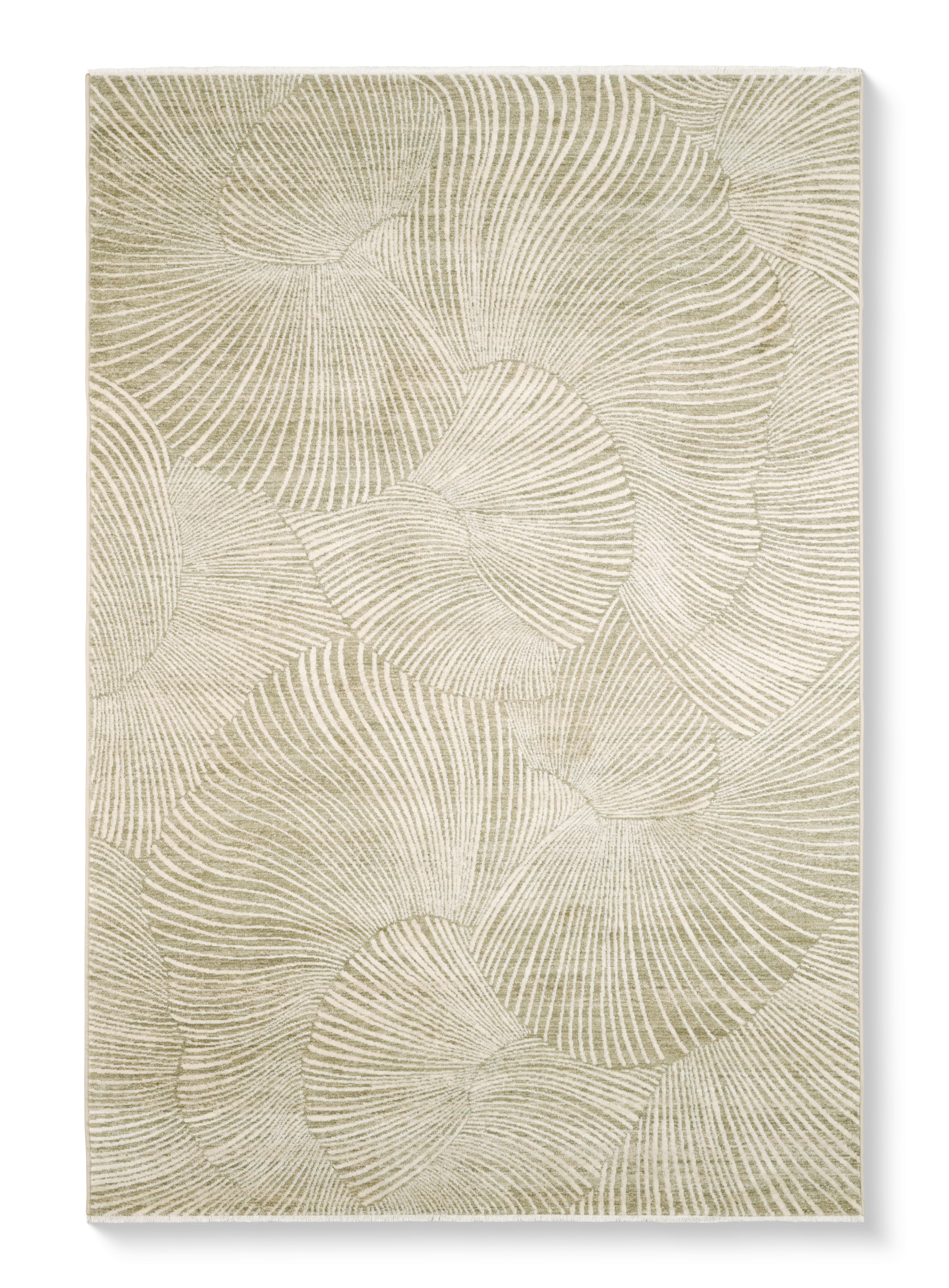 Webteppich Ammonit Grün BxL: 80x150 cm - Grün, ROMANTIK / LANDHAUS, Textil (80/150cm) - James Wood