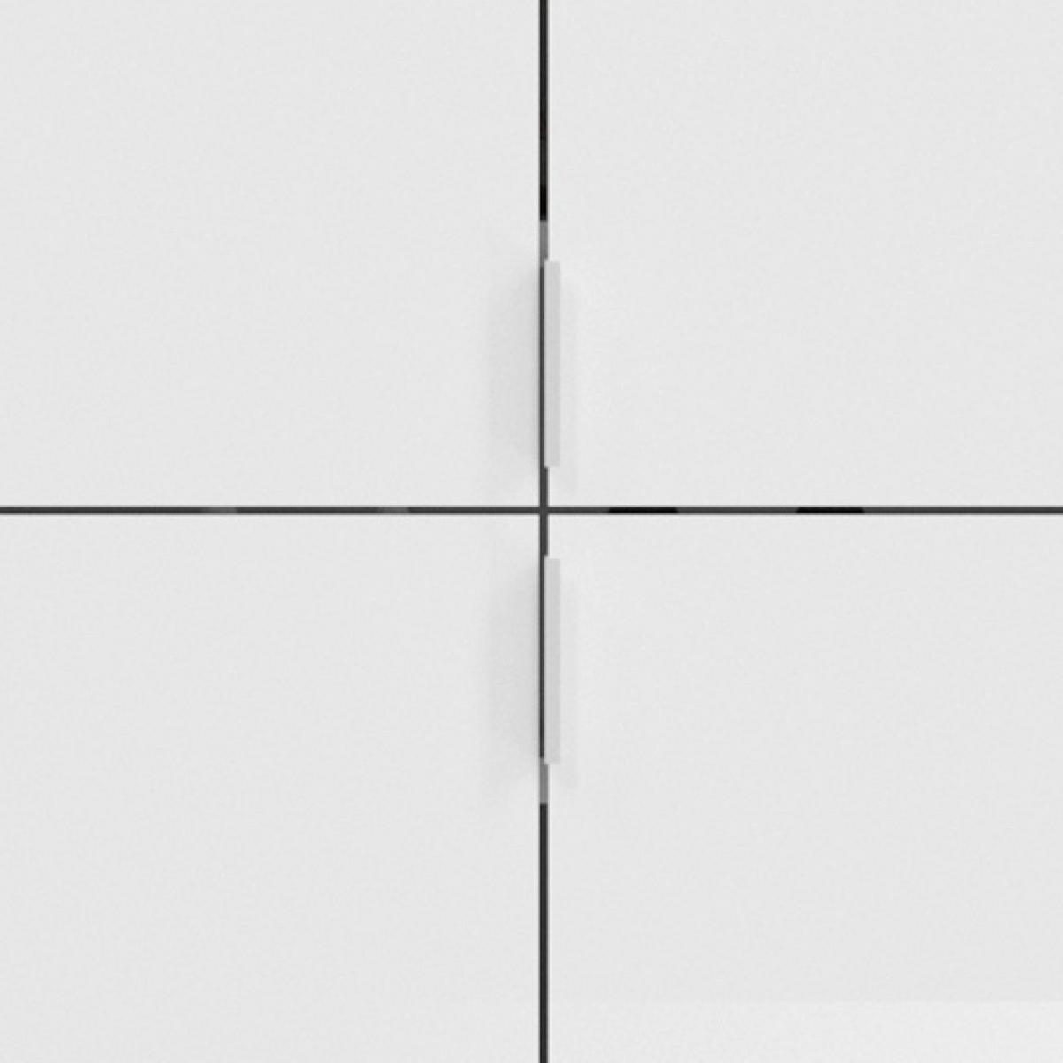 VIACÚČELOVÁ SKRIŇA PROJEKT X - čierna/biela, Modern, kov/kompozitné drevo (65/193/37cm) - MID.YOU