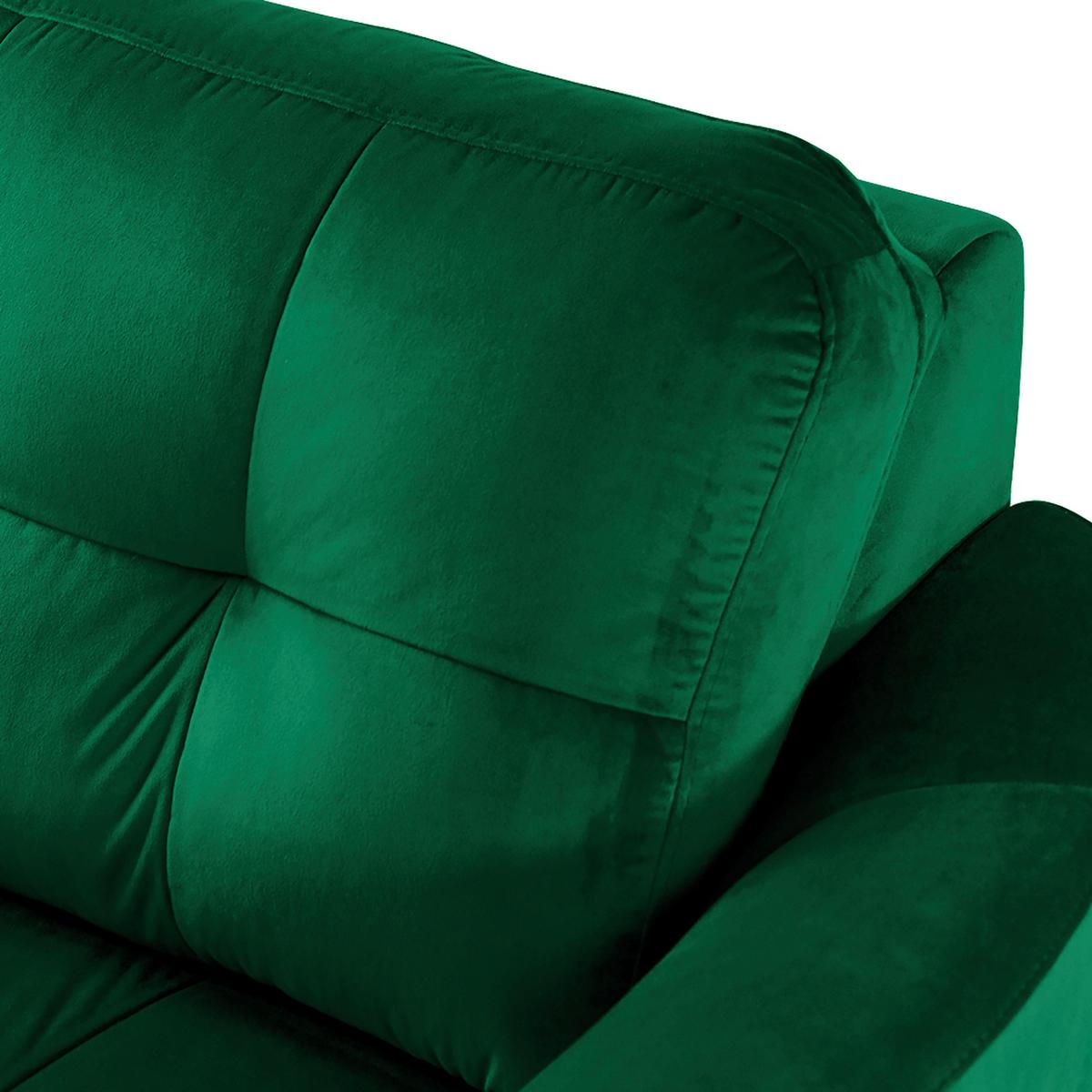 Ecksofa Nordic Dunkelgrün S: 190x236 cm - Dunkelgrün/Buchefarben, Design, Textil (190/236cm) - Livetastic