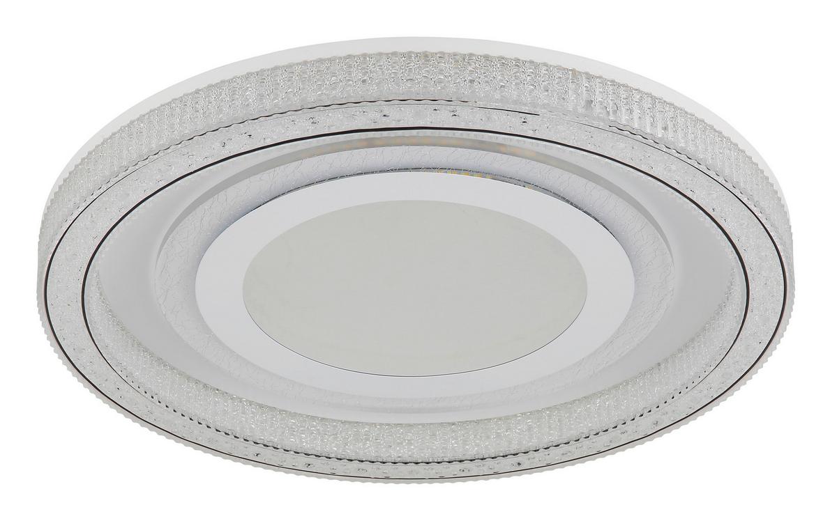 LED-Deckenleuchte 48557-48w Alsuna - Klar/Weiß, KONVENTIONELL, Kunststoff/Metall (48/7cm) - Globo