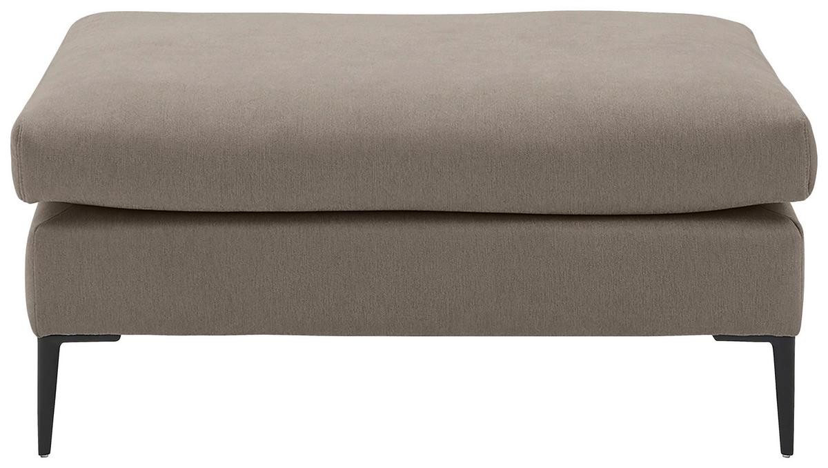 Hocker Aurora Ii - Taupe/Schwarz, MODERN, Textil (100/43/69cm) - Trendmanufaktur