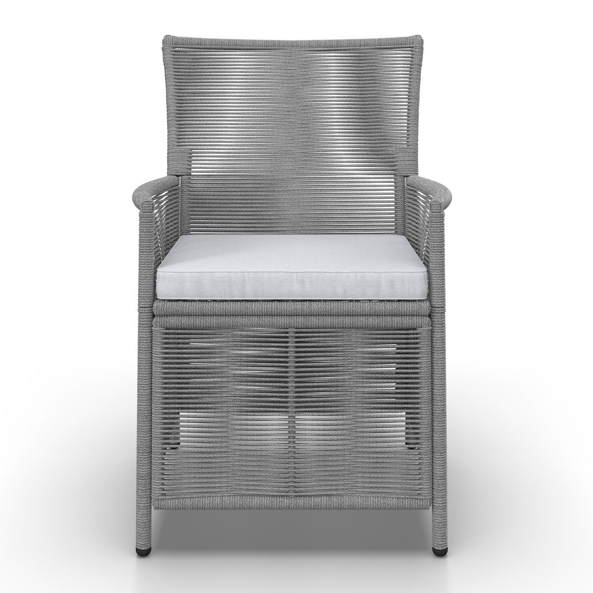 ZÁHRADNÁ SÚPRAVA SIMONE - farba akácie/svetlosivá, Modern, drevo/textil - Bessagi Garden