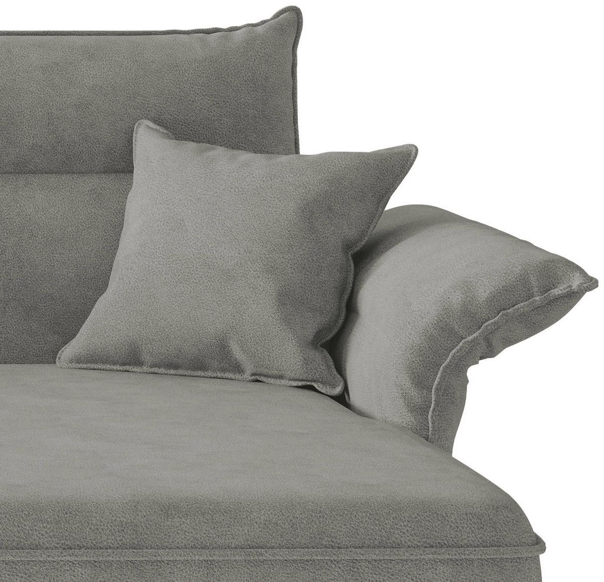 Sitzgarnitur Jakarta - Edelstahlfarben/Grau, Design, Textil (265/185cm) - Livetastic