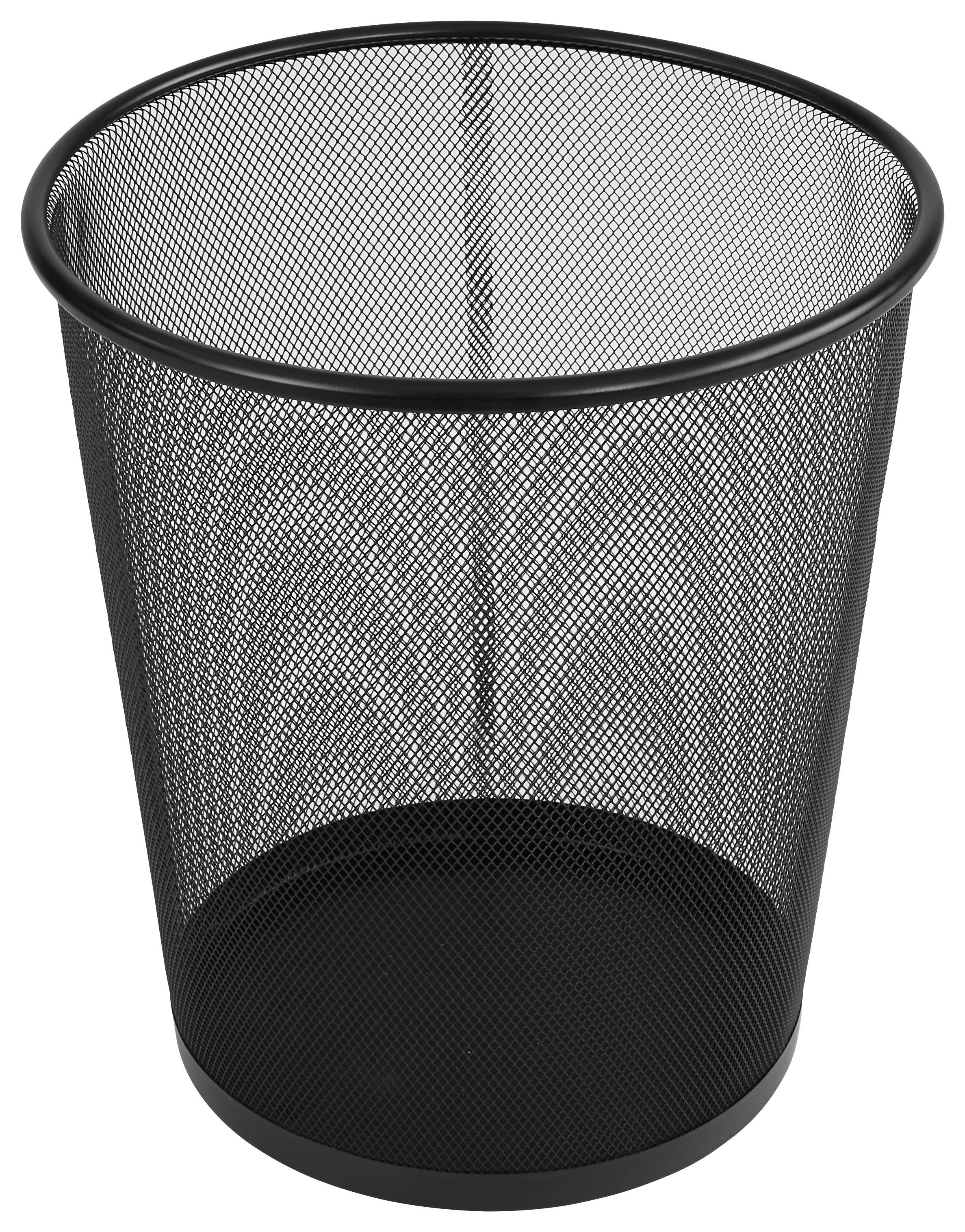 KOŠ NA PAPÍR MESH - černá, Moderní, kov (30,5/34,5cm)