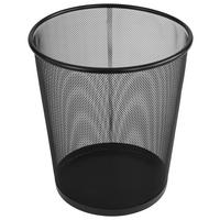 Papierkorb Mesh Schwarz Metall DxH: ca. 30,5x34,5 cm - Schwarz, MODERN, Metall (30,5/34,5cm)