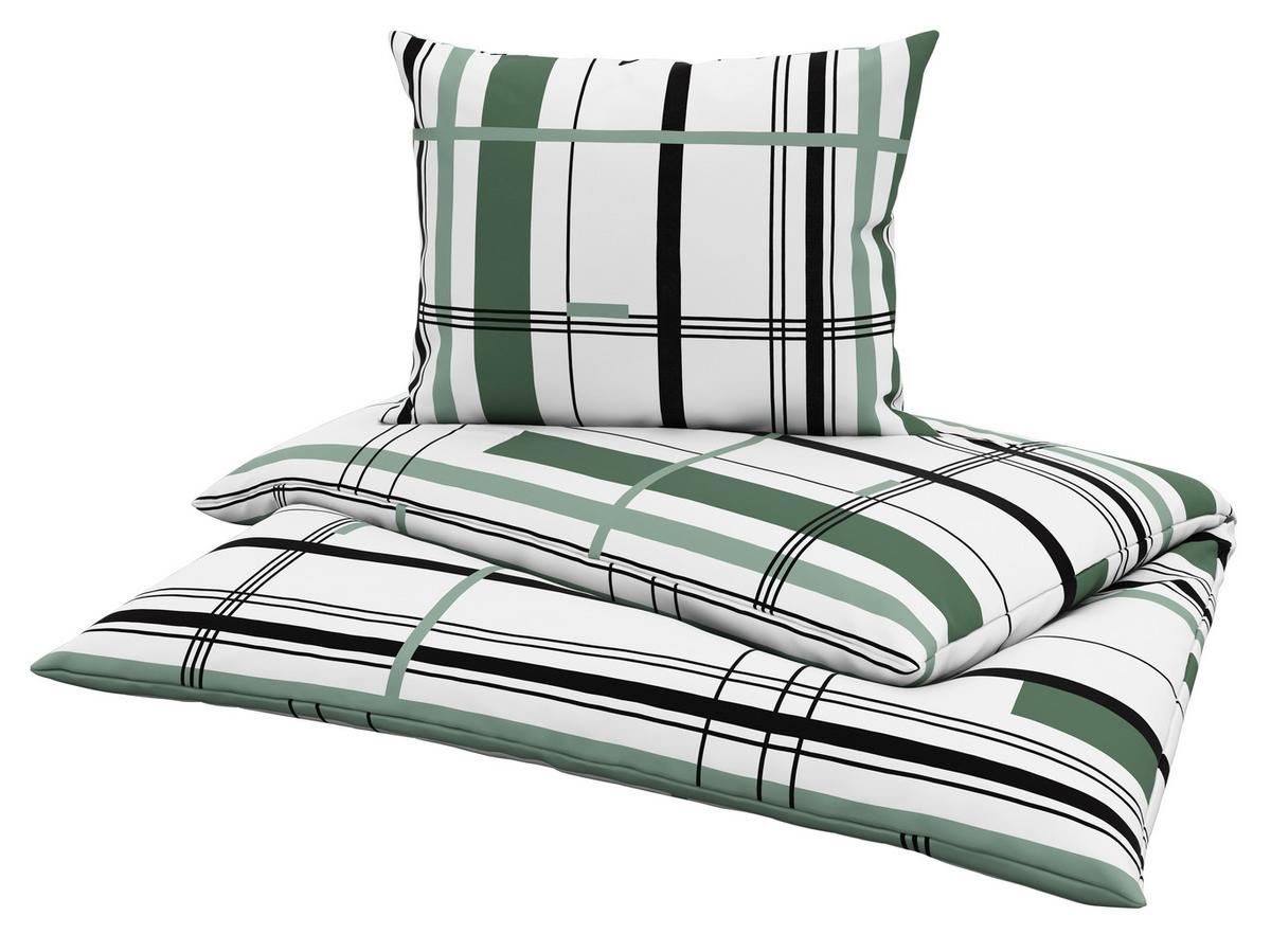 Ágyneműhuzat-garnitúra Elea - fehér/zöld, Modern, textil (140/200cm) - Luca Bessoni