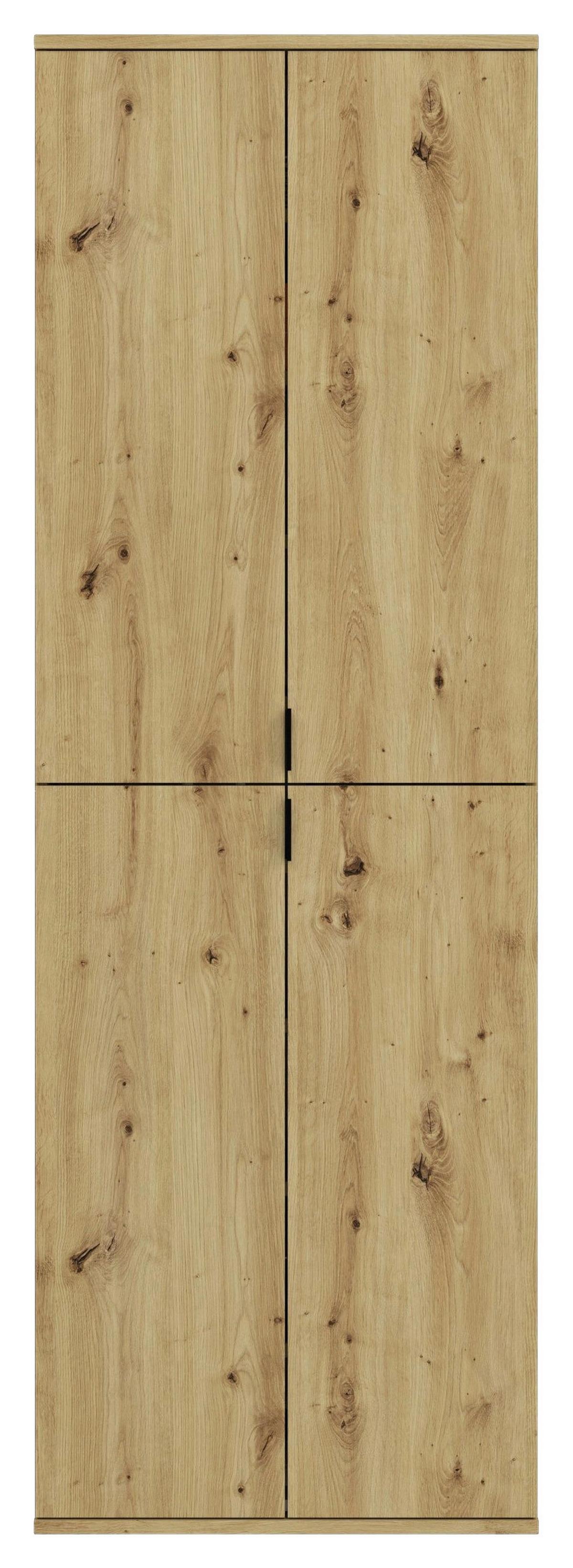 Garderobe Projekt X Eiche Artisan B: 183 cm - KONVENTIONELL, Glas/Holzwerkstoff (183/193/34cm) - MID.YOU
