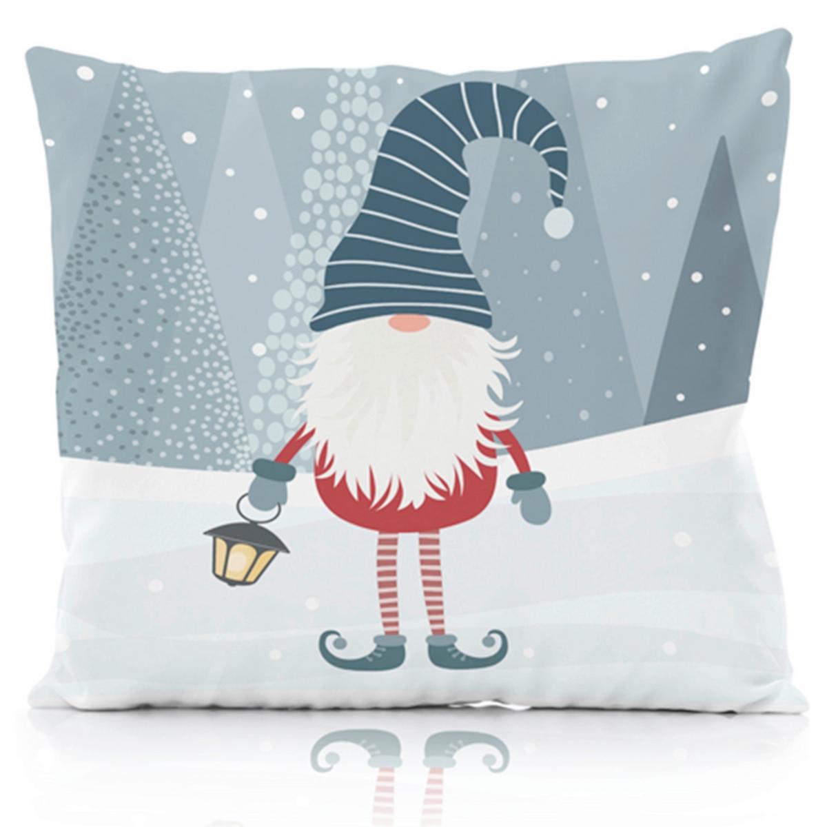 Díszpárnahuzat Elf Kb. 45/45cm - világosszürke/piros, textil (45/45cm)