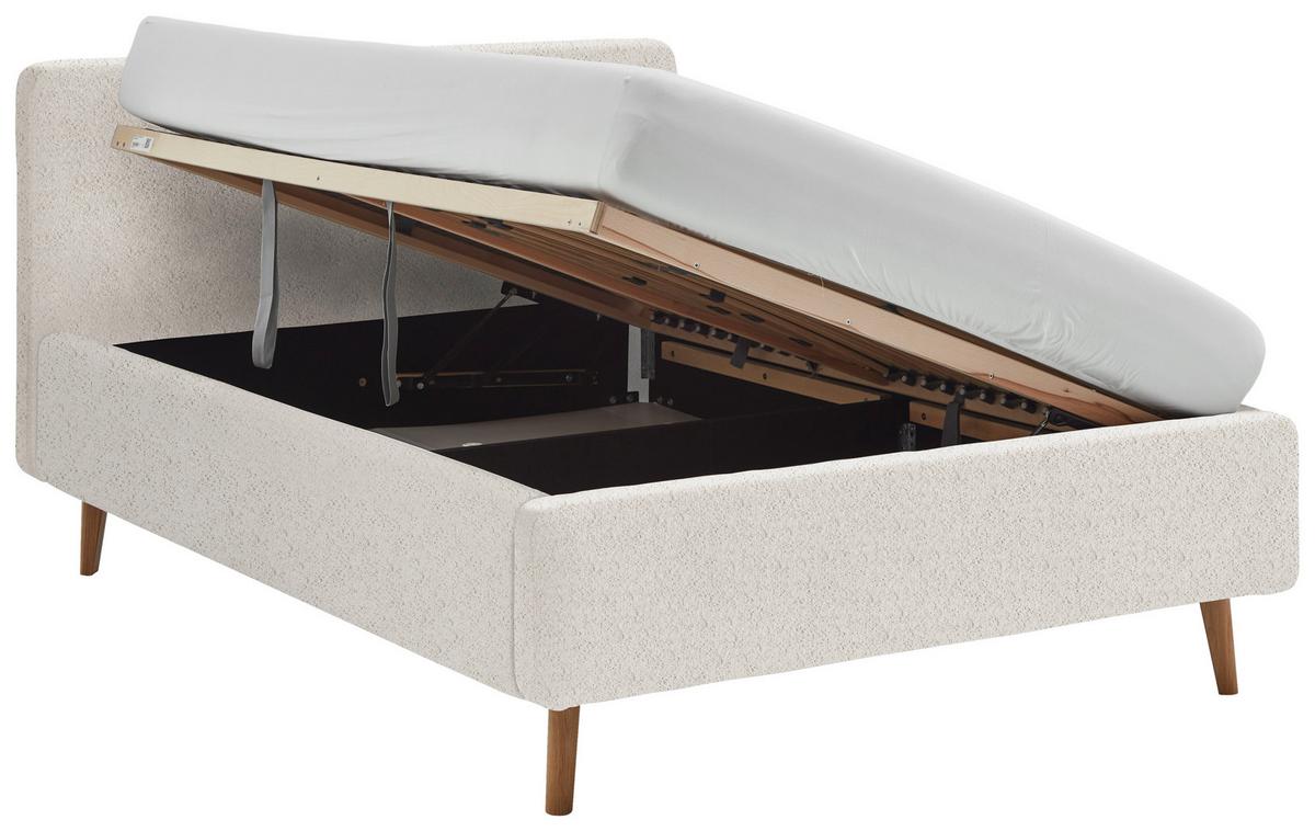 Polsterbett Mattis Abriamo Creme 140x200cm - Eichefarben/Birkefarben, Design, Holz/Textil (140/200cm) - MID.YOU