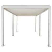 Pergola Deluxe 600x300cm Weiss - Weiß, MODERN, Metall (600/250/300cm) - Gardenson