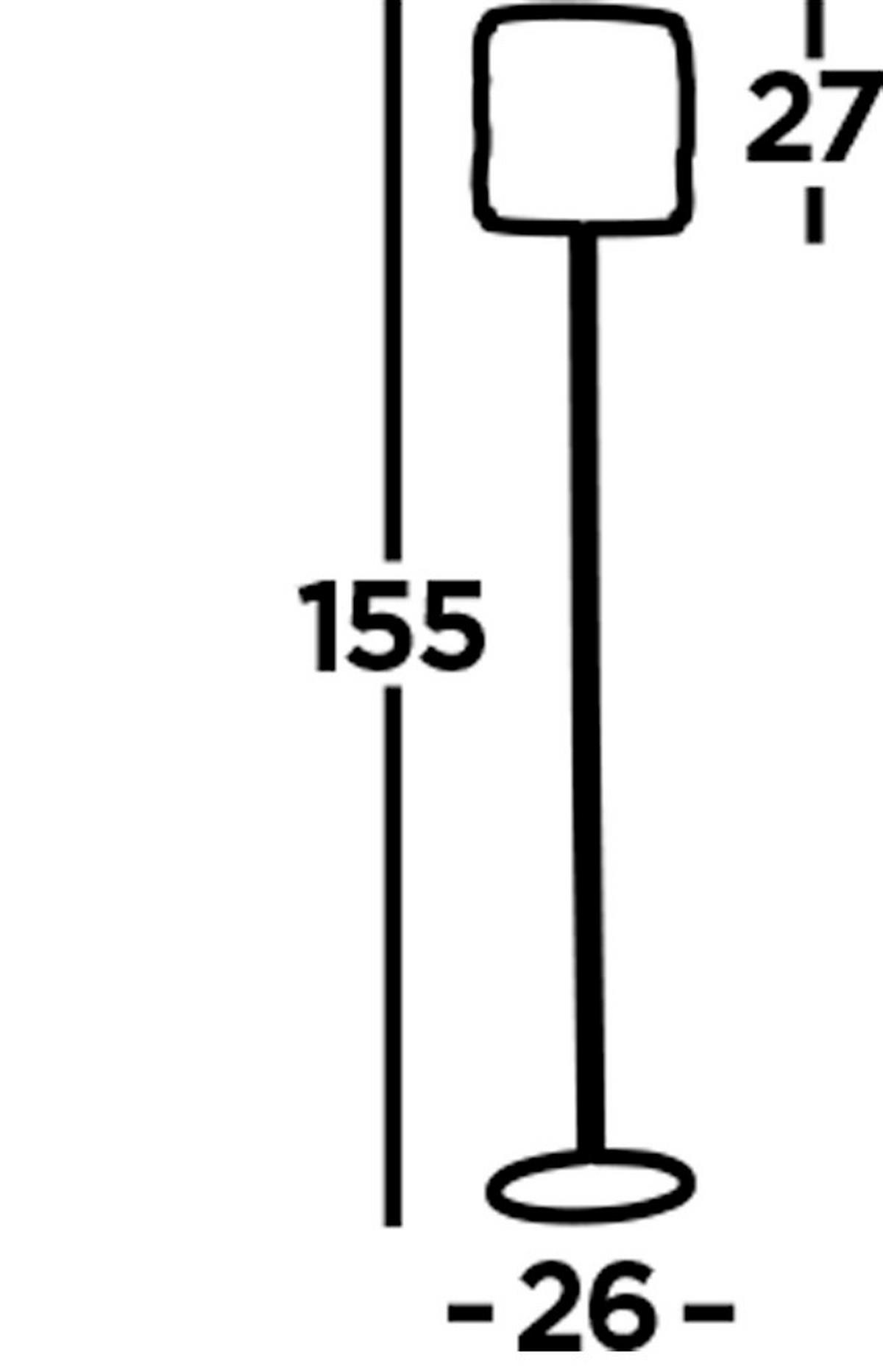 Stehleuchte Bijou Eu6589cc - Klar/Chromfarben, Design, Glas/Metall (26/155cm)