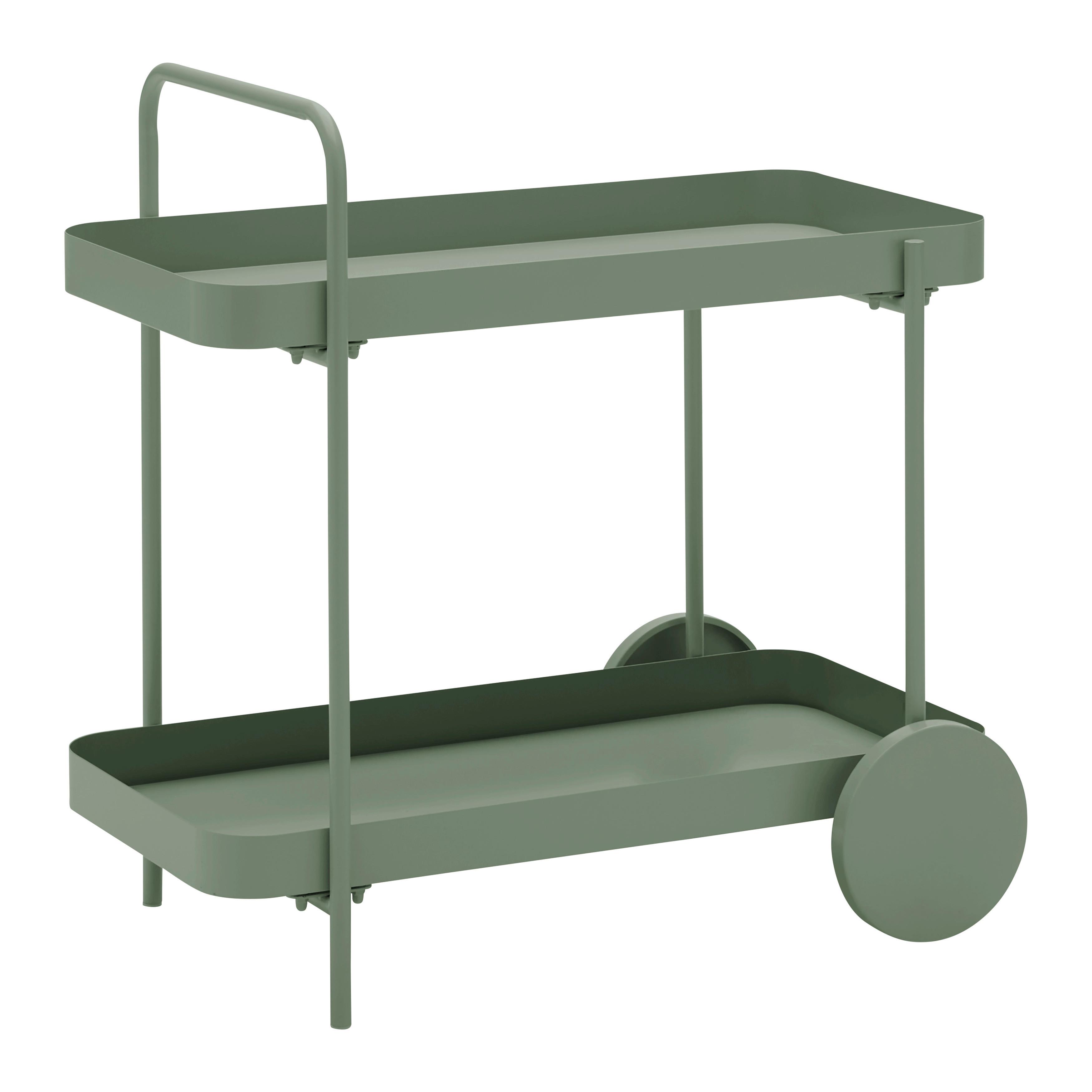 SERVÍROVACÍ VOZÍK DESINO -EXKLUSIV- - zelená, Moderní, kov (70/70/43cm) - Mömax