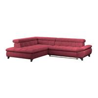Ecksofa Gemini Chenille Rot, B: 234cm - Chromfarben/Rot, KONVENTIONELL, Textil (234/312cm)