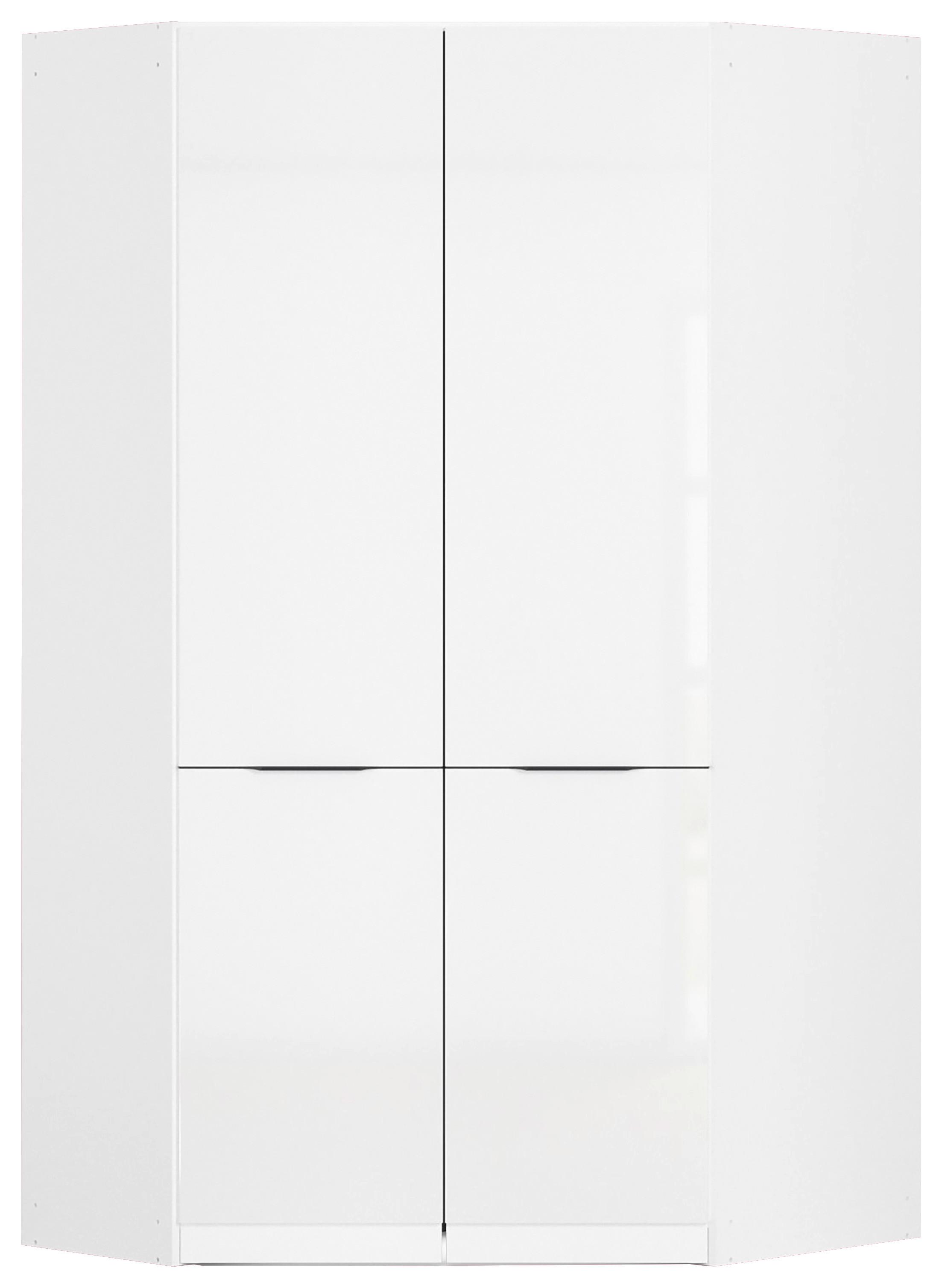 Rohová skriňa MAX - sivá/biela, Konventionell, kompozitné drevo/plast (117/210/104cm)