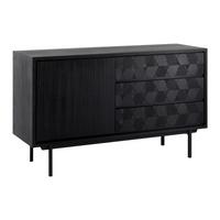 Príborník ROMA čierny - čierna, Modern, kov/drevo (131,5/77/42cm) - Bessagi Home