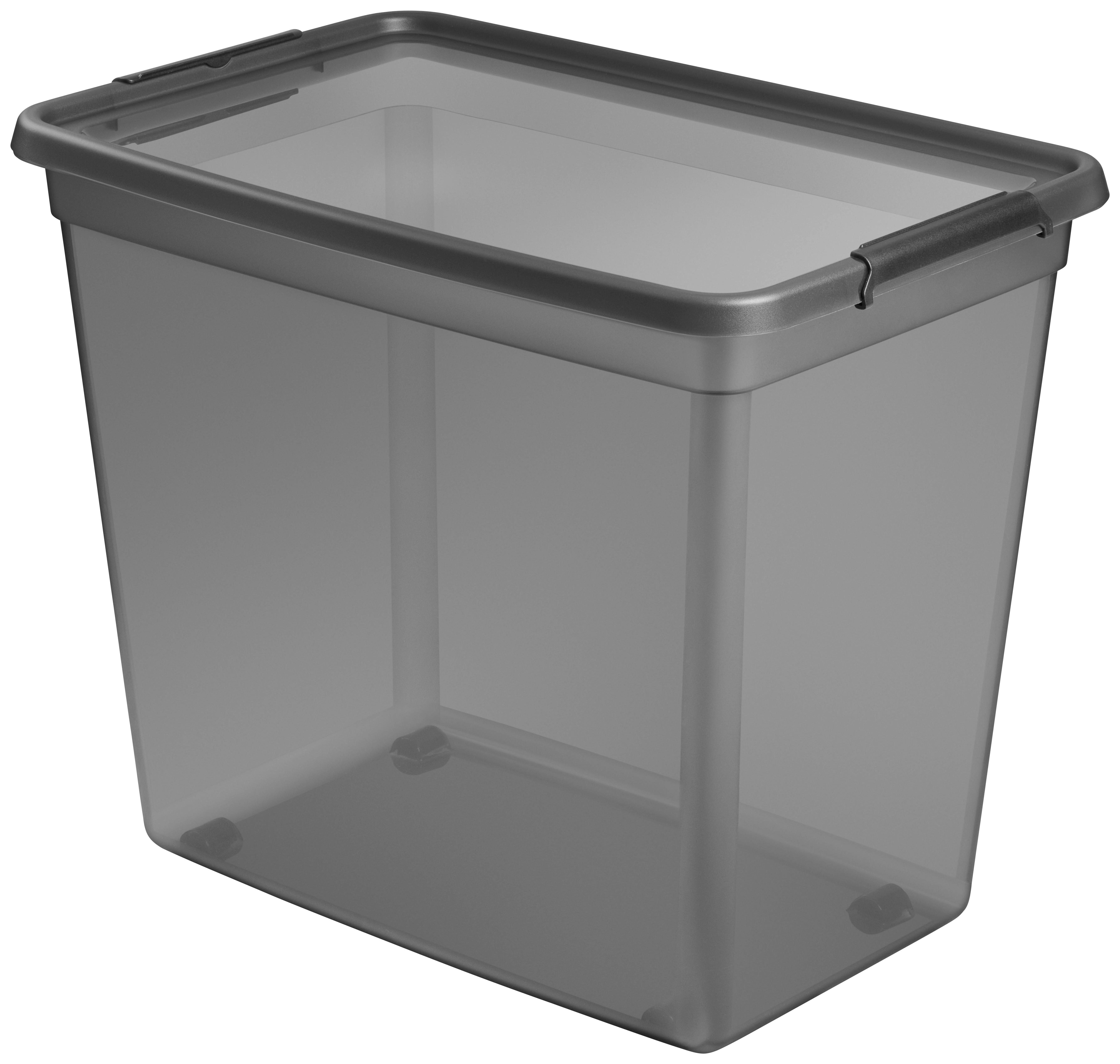 ÚLOŽNÝ BOX BLACKY - CA. 40L - černá/průhledné, Moderní, plast (58/39/26,5cm) - Mömax