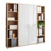 Office Edition B: 173 cm Sonoma Eiche/Weiß - Weiß Hochglanz/Sonoma Eiche, MODERN, Holzwerkstoff (173/186/33cm) - MID.YOU