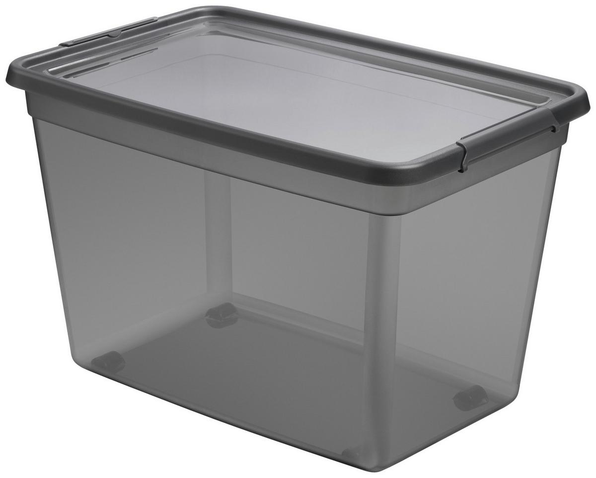 Box s vekom MAGNUS - 40L - čierna, Modern, plast (58/39/26cm) - Based