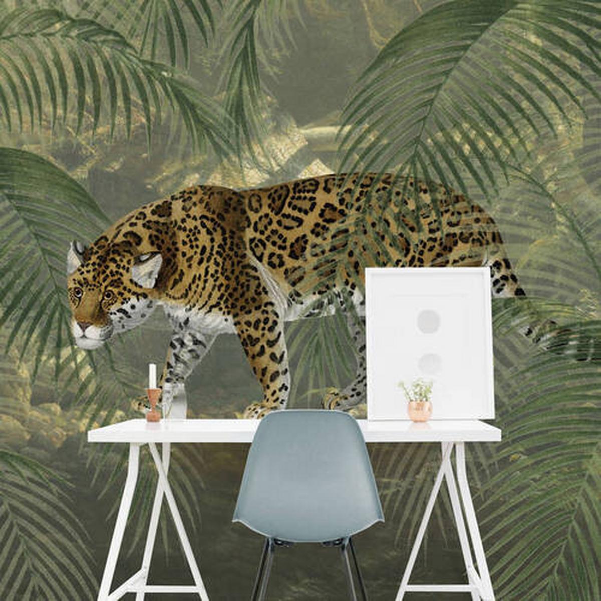 Fototapete Leopard - Multicolor, Basics, Papier/Kunststoff (200/280cm)