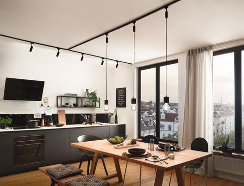Schienensystem Urail 96904 in Schwarz L: 100 cm - Schwarz, Design, Metall (100cm) - Paulmann