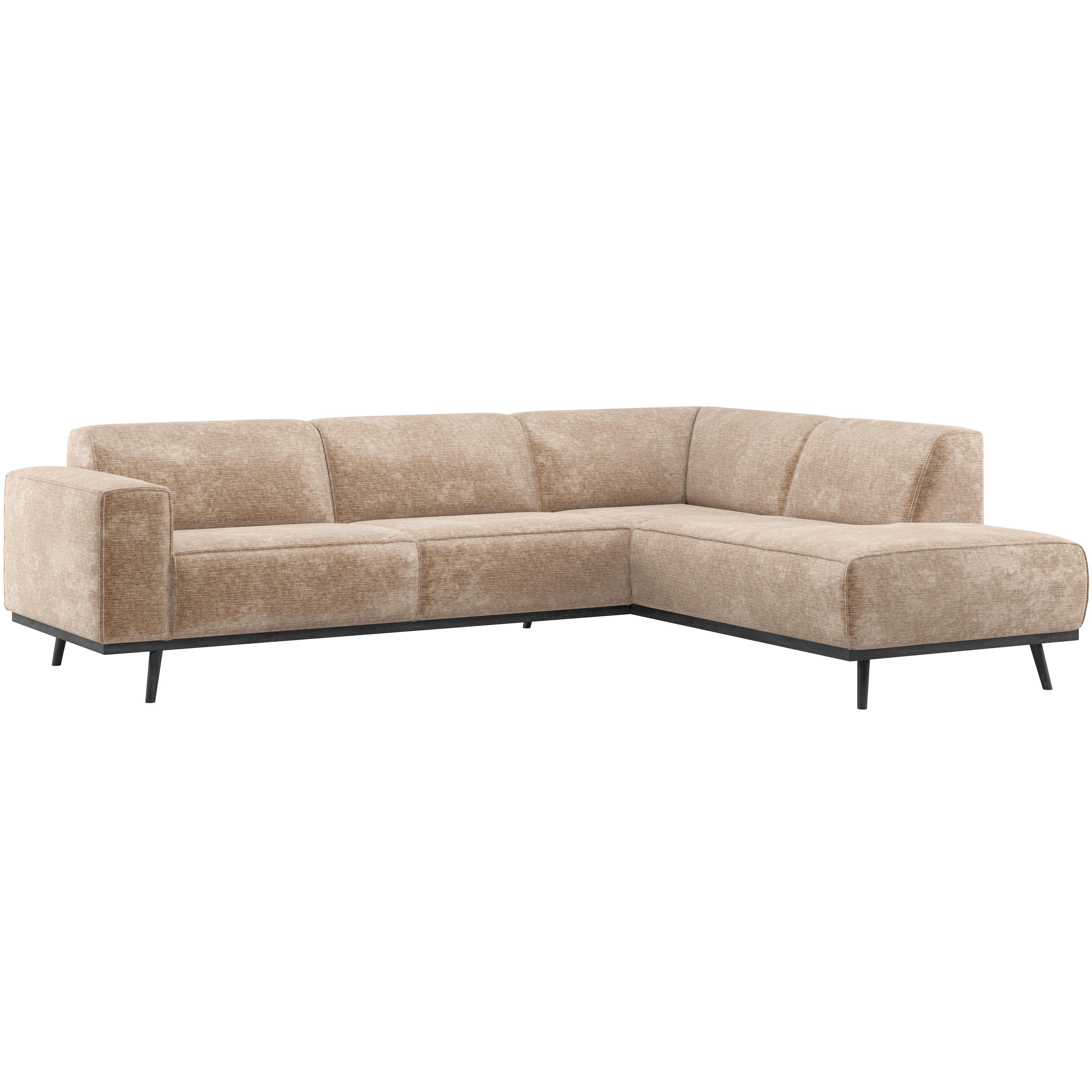 ECKSOFA Statement Taupe 274x210cm - Taupe/Schwarz, MODERN, Textil (274/210cm) - Livetastic