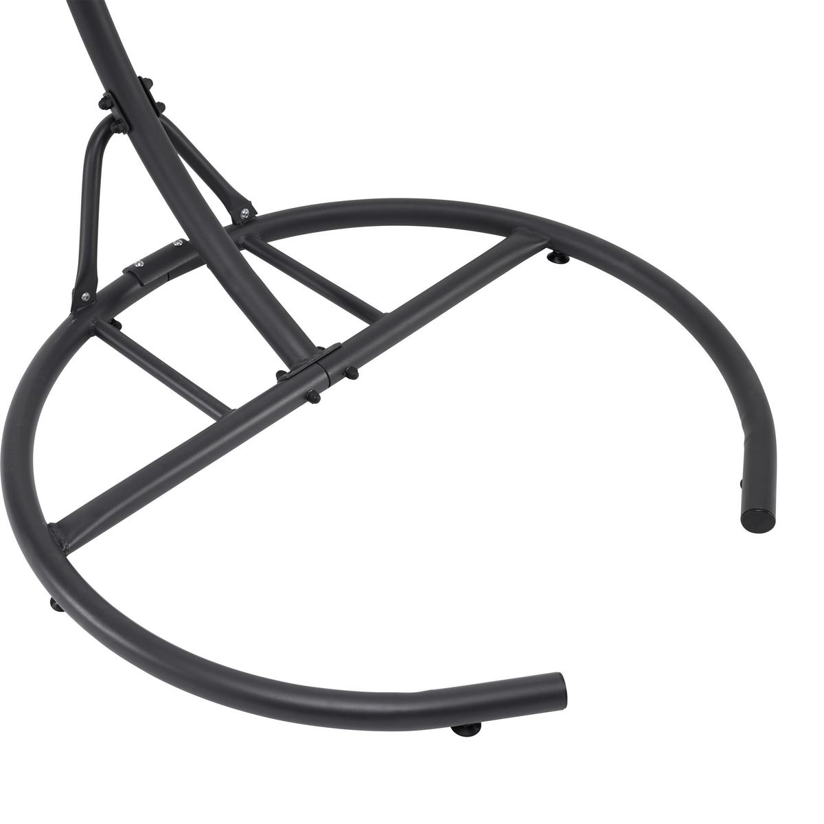 Závesné kreslo ILVA BLU modrá - modrá/tmavosivá, Modern, kov/textil (100/189/123cm) - Bessagi Garden