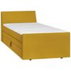 Boxspringbett mit Bettkasten Nida 100x200 cm Gelb - Gelb/Schwarz, MODERN, Holz/Textil (100/200cm) - MID.YOU