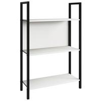 Regal Flakos Schwarz, Weiß B: 56 cm - Schwarz/Weiß, Design, Holzwerkstoff/Metall (56/100/24cm) - MID.YOU