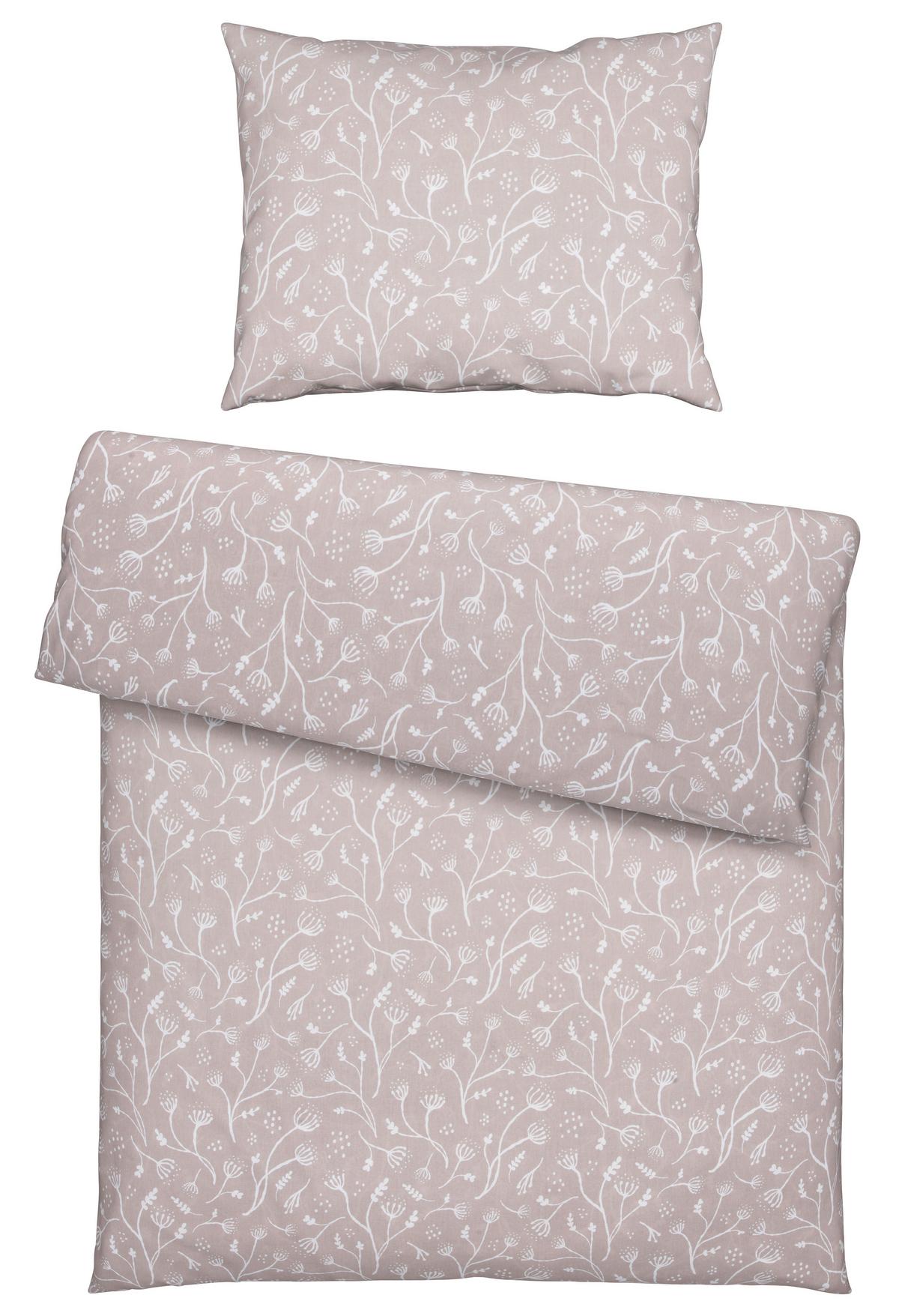Posteľná bielizeň Frida, 70/90 140/200cm - piesková, Konventionell, textil (140/200cm) - Modern Living