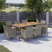 ZOSTAVA ZÁHRADNÉHO NÁBYTKU STEFAN - čierna/farba akácie, Natur, drevo/textil (190/75/90cm) - Modern Living