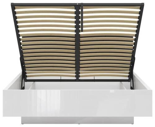 Bett Forn - Weiß Hochglanz/Schwarz, MODERN, Holzwerkstoff (160/200cm) - MID.YOU