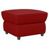 Polsterhocker Boston Rot Lederlook - Rot/Schwarz, KONVENTIONELL, Textil (68/45/68cm) - Livetastic