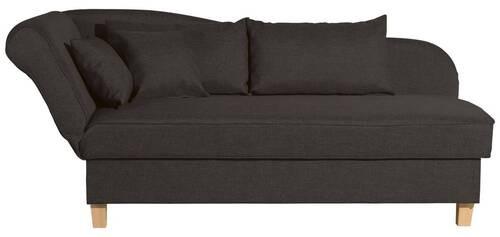 Recamiere Selma Braun Links Mit Bettkasten+schlaffunktion - Dunkelbraun/Buchefarben, Design, Textil (190/88/82cm) - Max Winzer