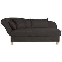 Recamiere Selma Braun Links mit Bettkasten+schlaffunktion - Dunkelbraun/Buchefarben, Design, Textil (190/88/82cm) - Max Winzer