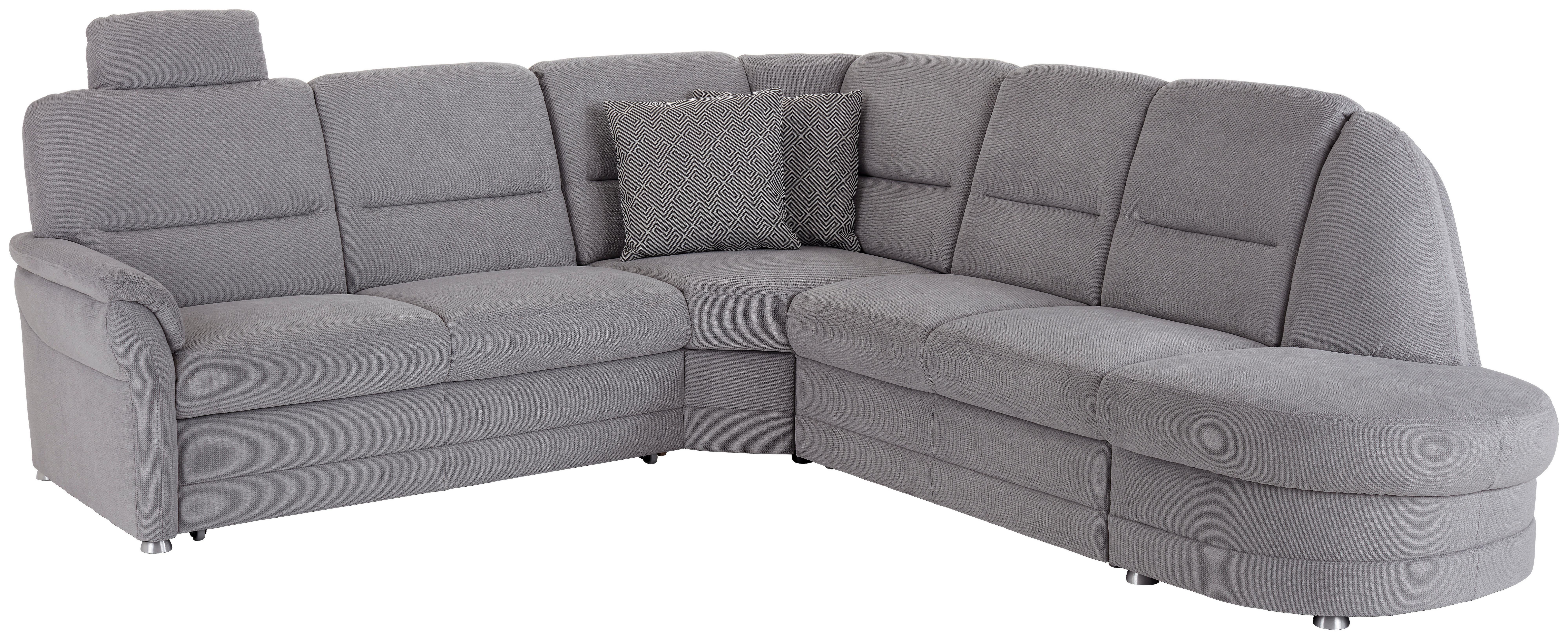 Sedačka FELA Q+, levá, stříbrná, bez polštářů - barvy stříbra, Moderní, dřevo/kompozitní dřevo (254/274cm) - James Wood