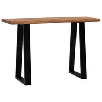 Schreibtisch B 41cm H 76,5cm Wl7.240 Akazie Massiv - Schwarz/Akaziefarben, MODERN, Holz/Metall (118/41/76,5cm) - MID.YOU