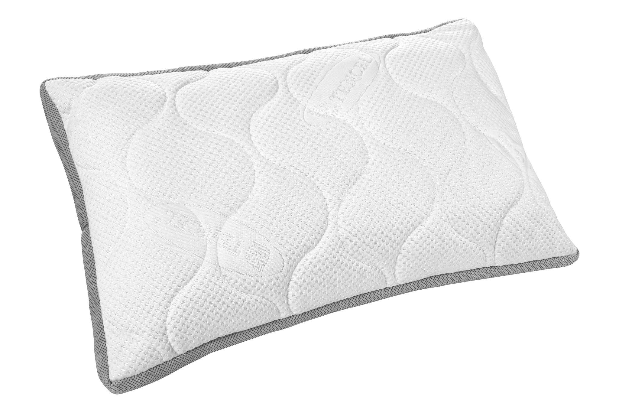 Anatomický polštář Terrence, 40/60/10cm, biela - bílá, Basics, textil/papír (40/60/10cm)