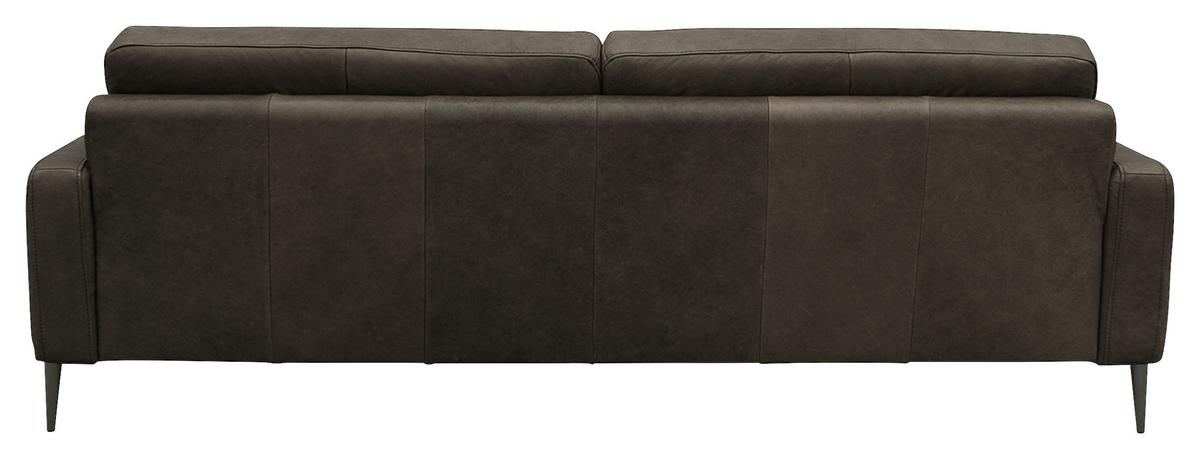 3,5-Sitzer Spring, Fango B: - Fango/Schwarzchrom, Design, Leder (207/85/92cm) - Livetastic