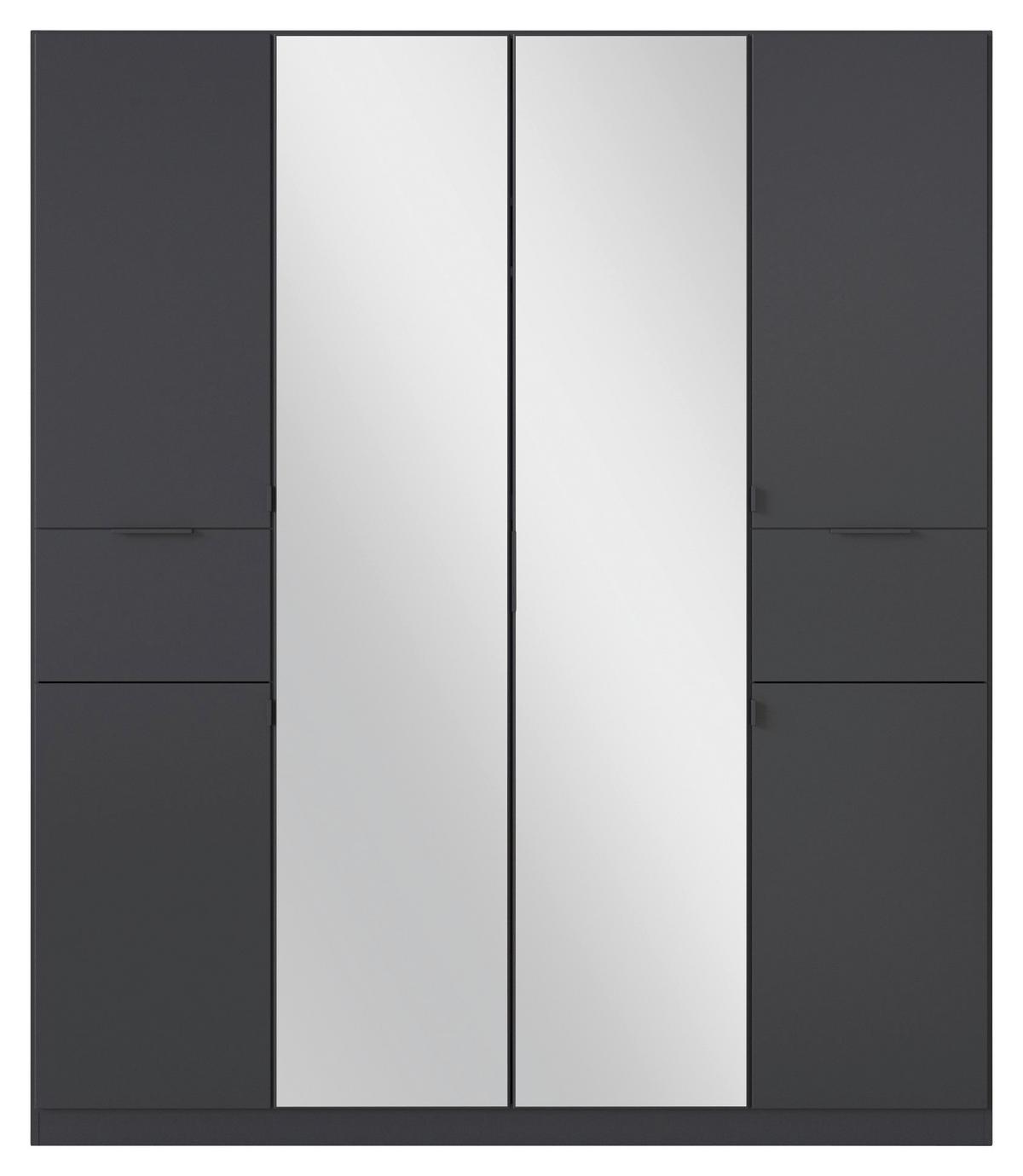 Drehtürenschrank 181 cm Ticao Grau - Silberfarben/Grau, MODERN, Holzwerkstoff (181/210/54cm) - Rauch Möbel