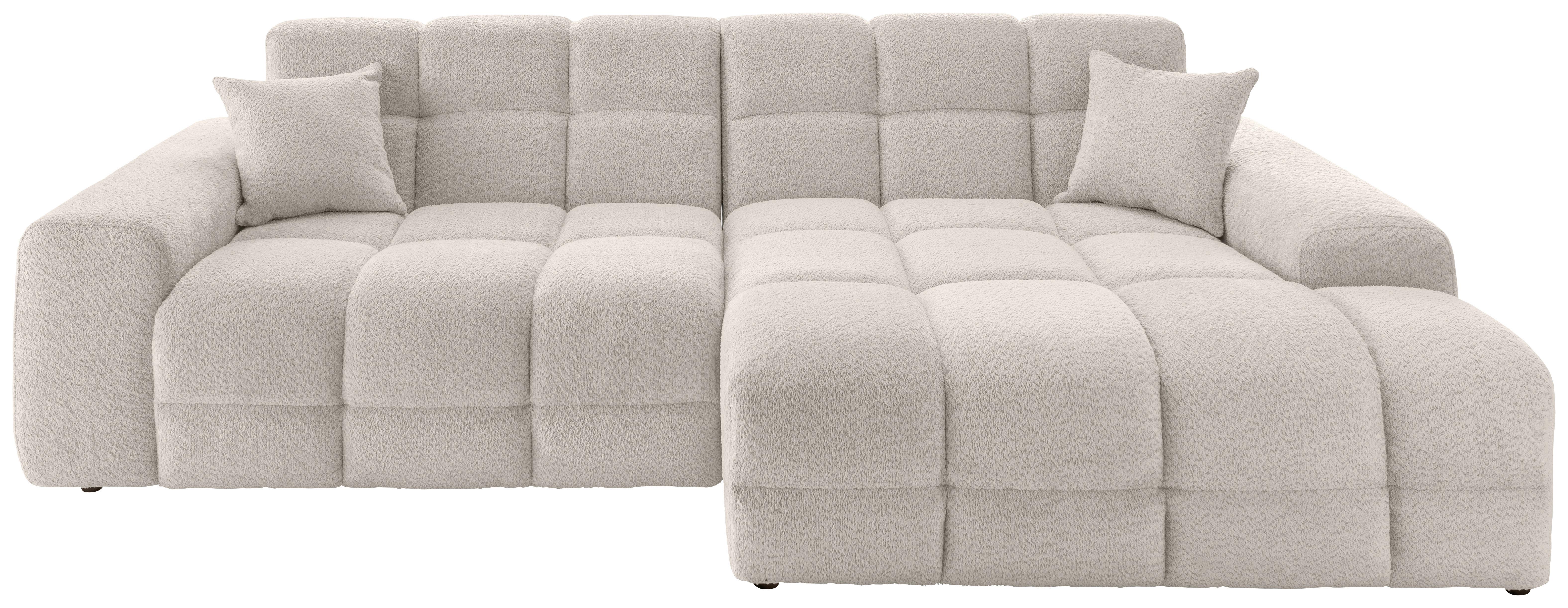 Ecksofa Bosco, Weiß S: 301x152 cm - Schwarz/Weiß, MODERN, Textil (301/152cm) - Livetastic