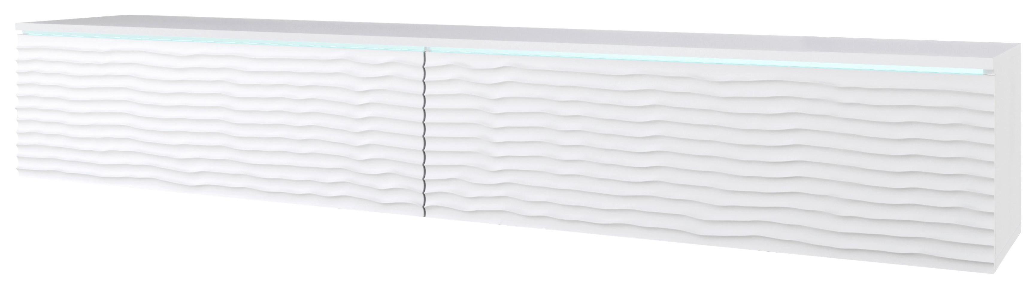 NÍZKA KOMODA D180 WEISS B: 180 CM - sivá/biela, Lifestyle, kompozitné drevo/plast (180/30/33cm) - P & B