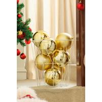 Christbaumkugel Kunststoff Silberfarben Handmade - Goldfarben, KONVENTIONELL, Kunststoff (15cm) - Luca Bessoni