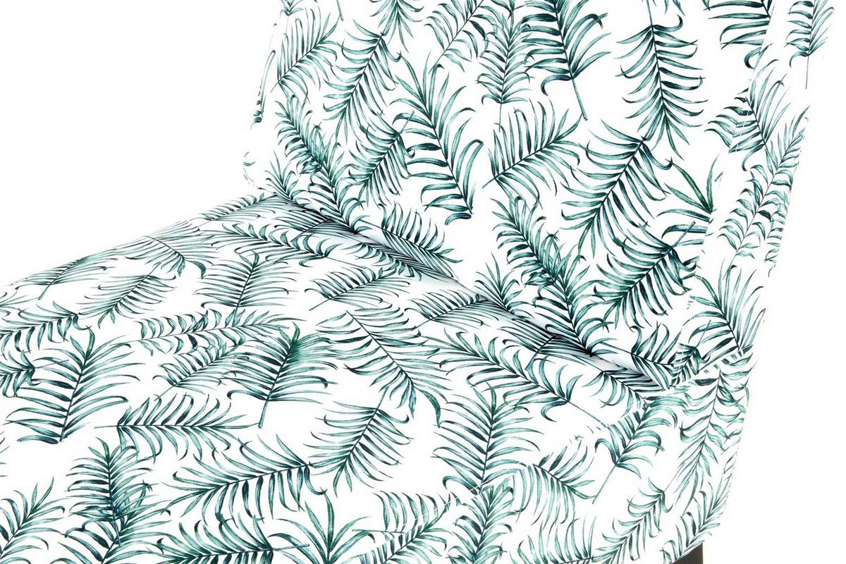 Stuhl Indira 200 Grün/Weiß - Schwarz/Weiß, Design, Holz/Textil (56/73,5/84cm) - Kayoom