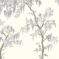 Fototapete Wisteria Garden - Silberfarben/Multicolor, Trend, Papier/Kunststoff (280/300cm)