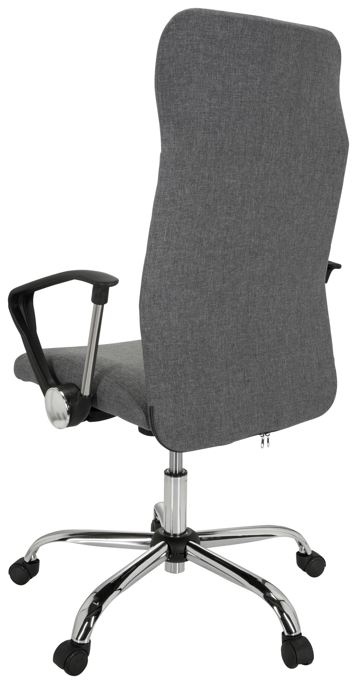 Drehstuhl Arton 40 Grau - Silberfarben/Schwarz, MODERN, Kunststoff/Textil (72/113/55cm) - MID.YOU