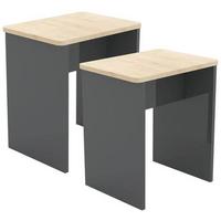 Hocker Esal Anthrazit H: 45 Cm Esal - Anthrazit, MODERN, Holzwerkstoff (40/45/30cm) - MID.YOU