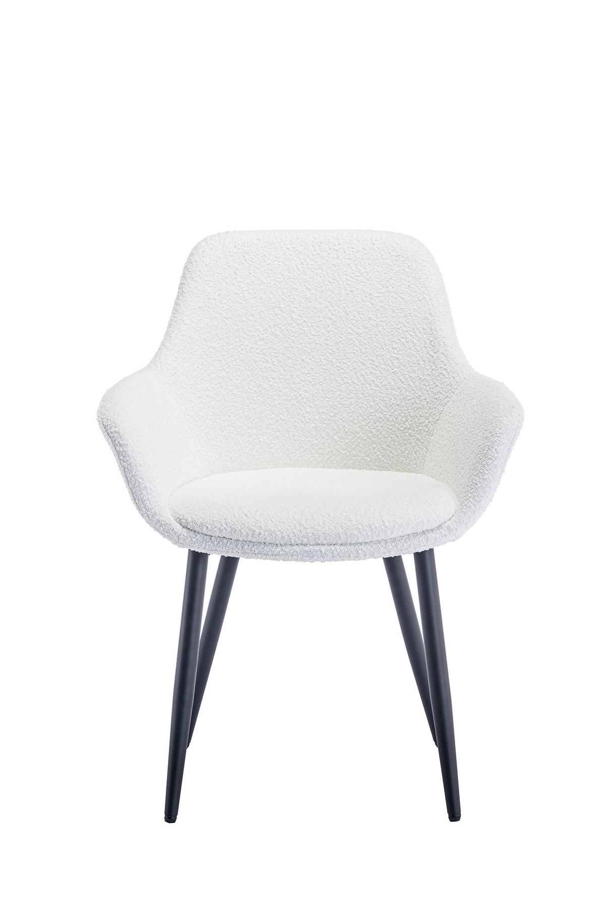 Stuhl-Set Weiß B: 64 cm - Schwarz/Weiß, MODERN, Textil/Metall (64/86/59cm) - Livetastic