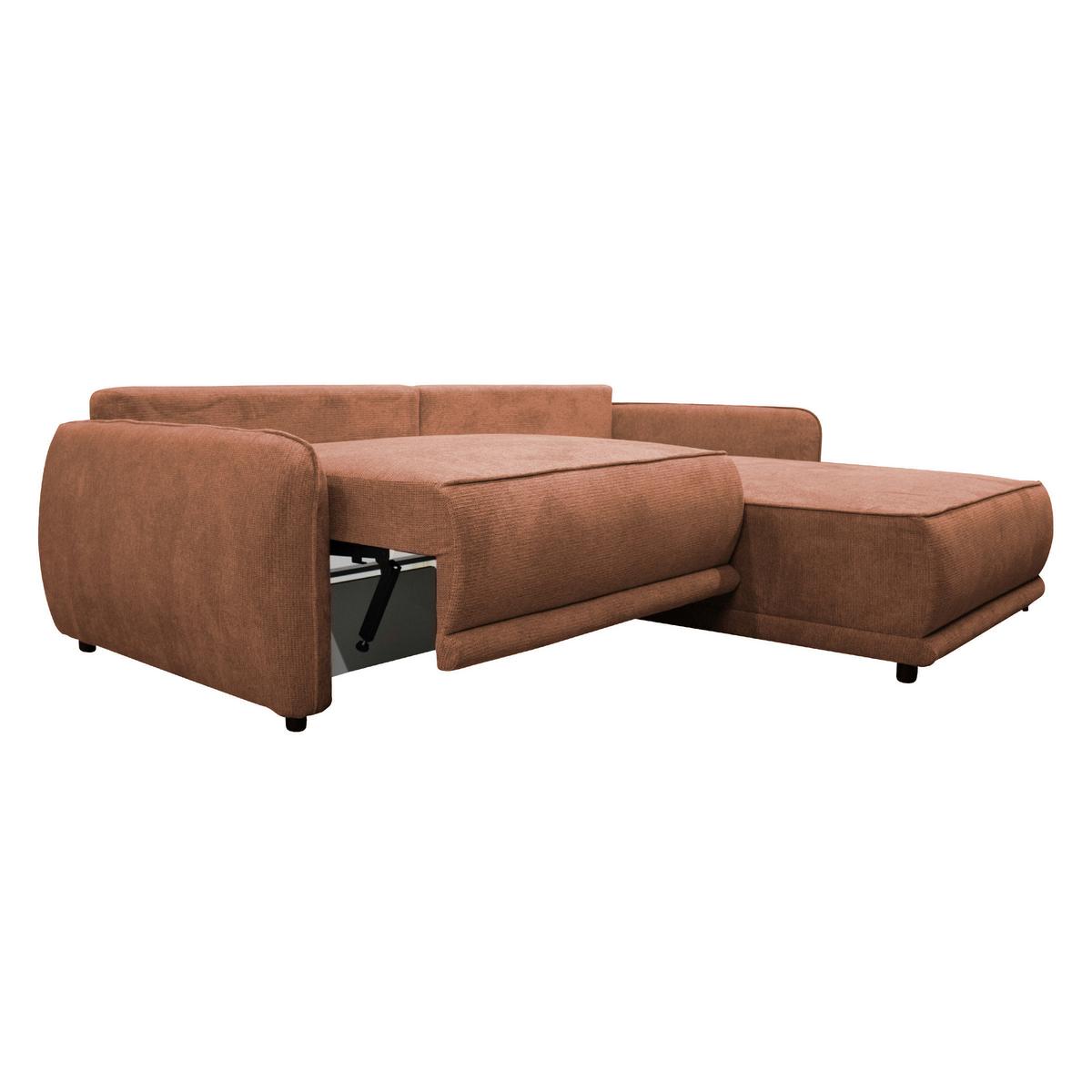 Ecksofa Fresh Rostfarben 264x195 cm - Rostfarben/Beige, Design, Textil (264/195cm) - MID.YOU